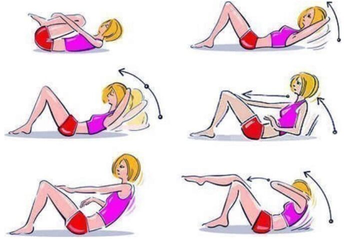 Un conxunto de exercicios que axudan a perder peso no abdome e nos costados