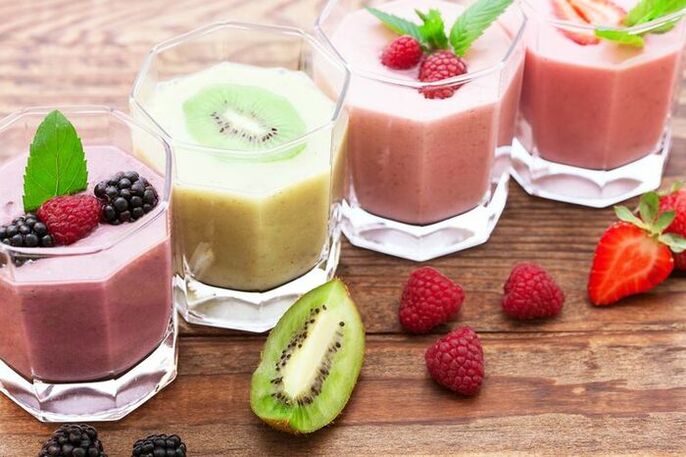 Smoothies de froitas-Berras